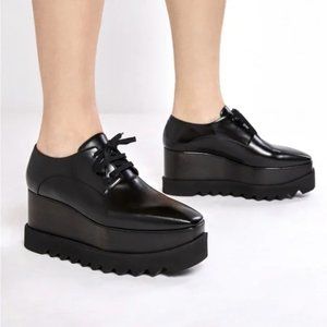 STELLA MCCARTNEY BLACK PLATFORM NEW 38